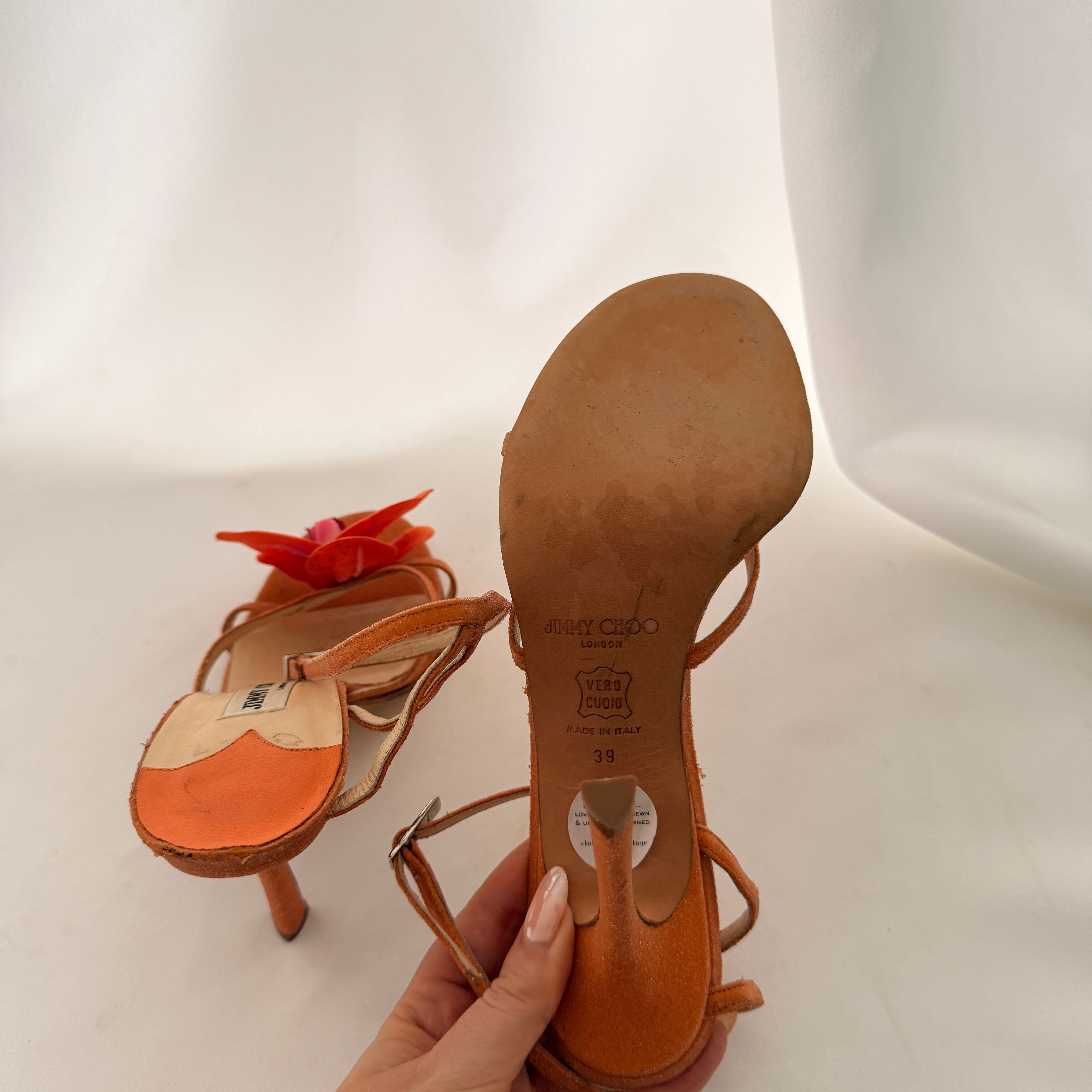 Jimmy Choo Reworked Orange Orchid Heels - 39