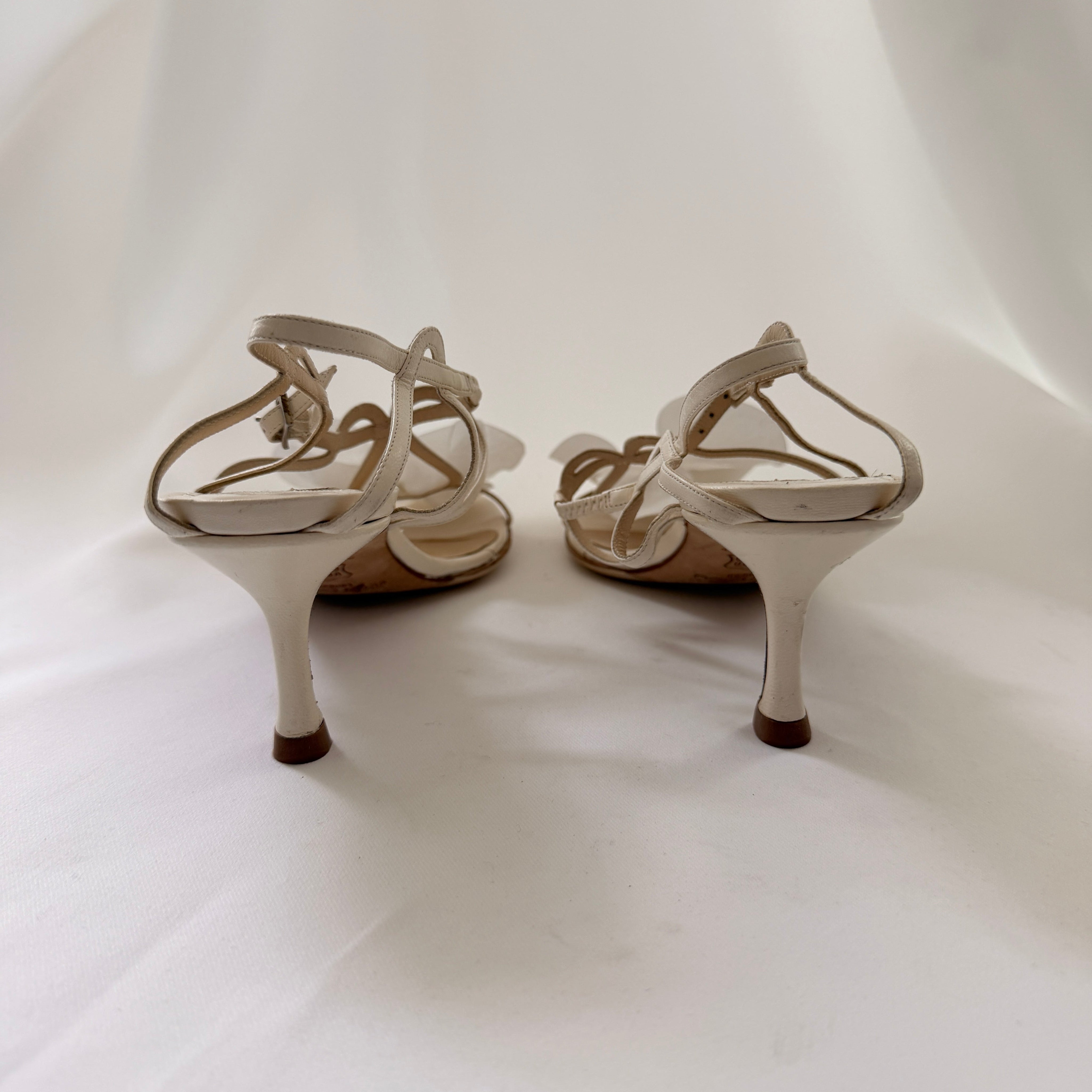 Jimmy Choo Reworked Orchid Sandals Ivory - 36