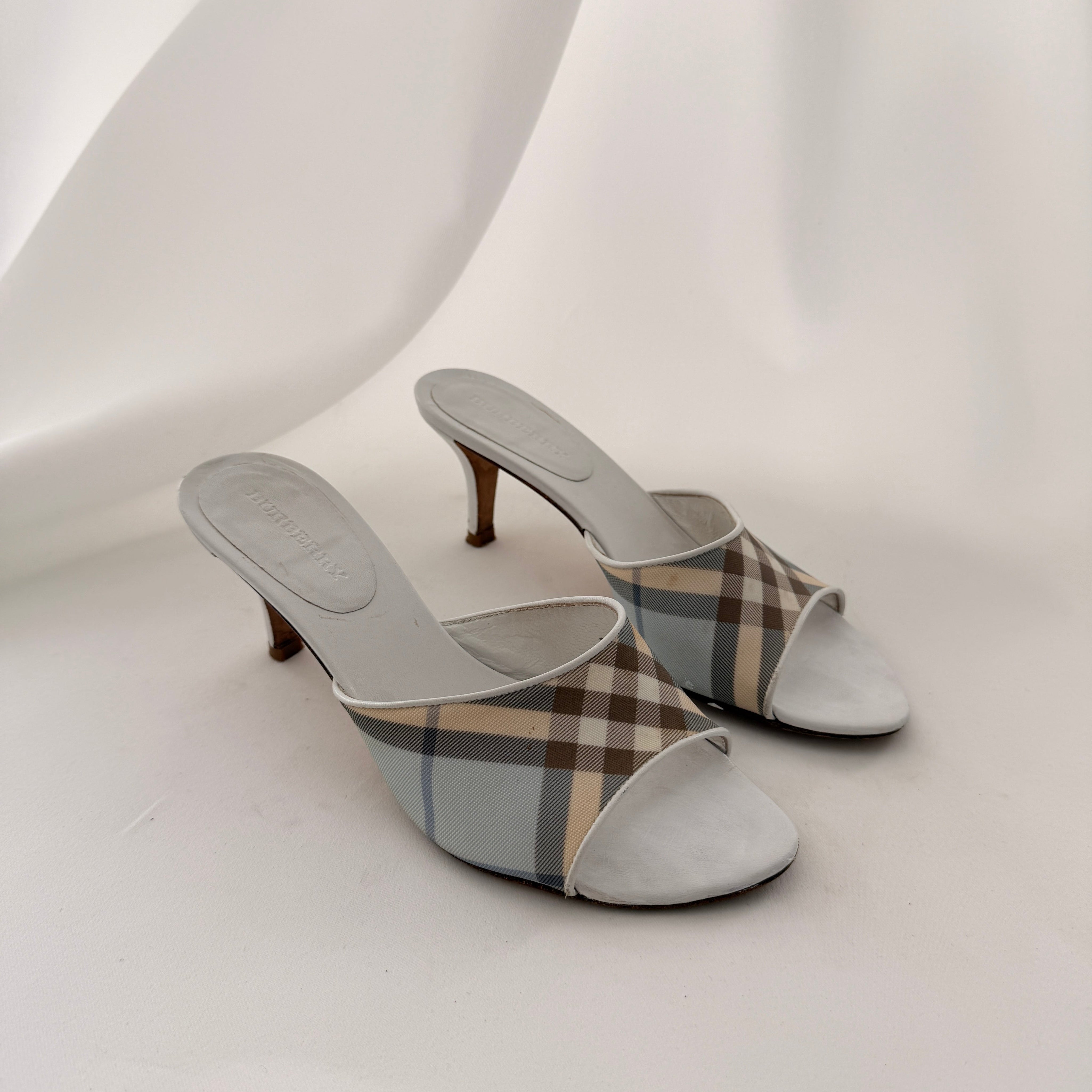 Burberry Plaid Mules