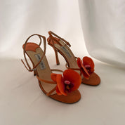 Jimmy Choo Reworked Orange Orchid Heels - 39