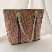 Vintage Christian Dior Oblique Trotter No. 2 Tote - Pink