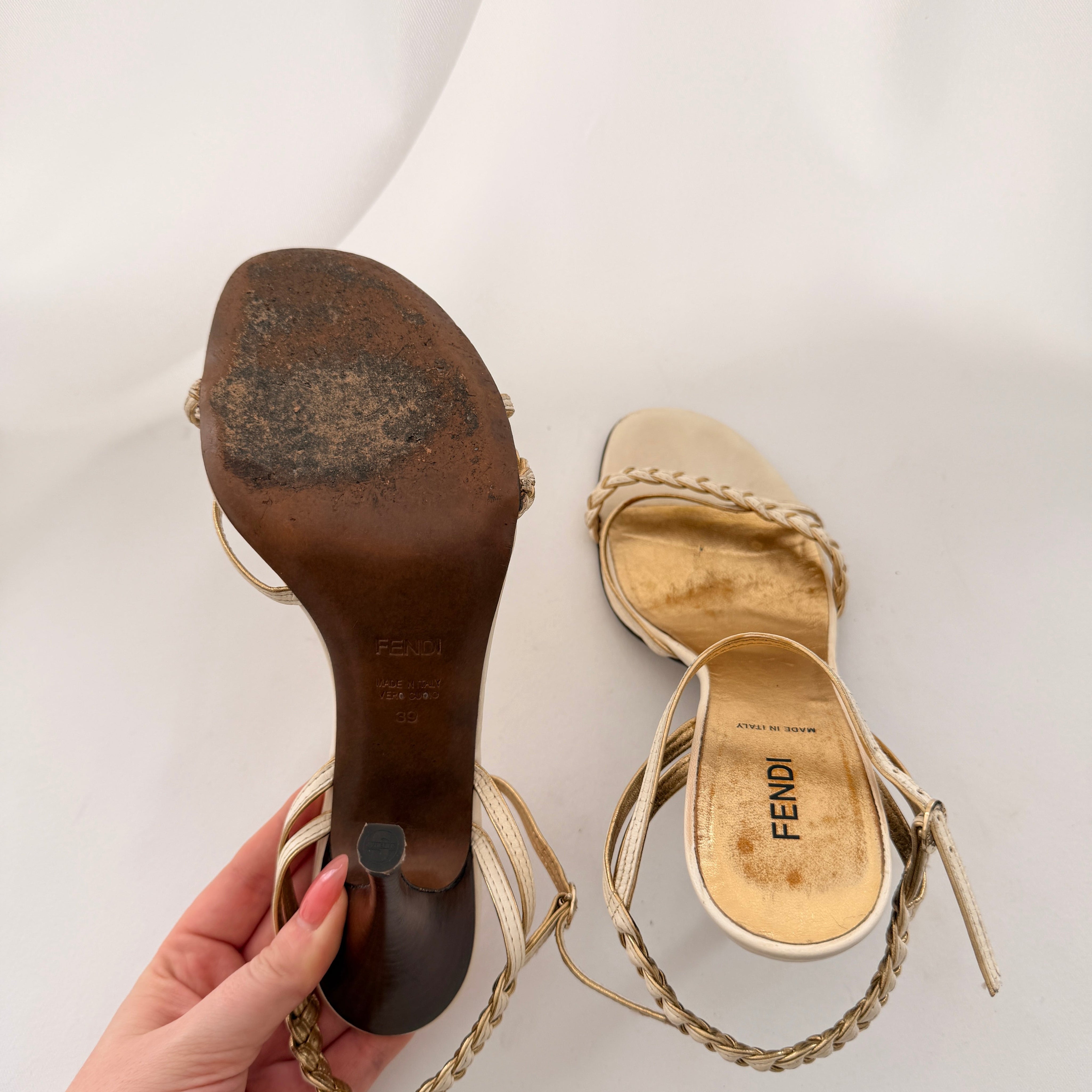Vintage Fendi Braided Sandals - EU 39