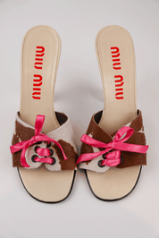 Miu Miu 2004 Cow Print Ponyhair Kitten Heels