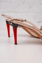 Yves Saint Laurent 2005 Lip Patent Slingback Heels