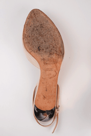 Yves Saint Laurent 2005 Lip Patent Slingback Heels