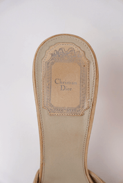 Christian Dior Floral Strap Kitten Heels