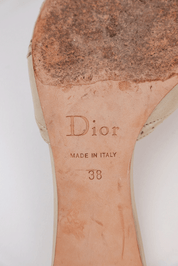 Christian Dior Floral Strap Kitten Heels
