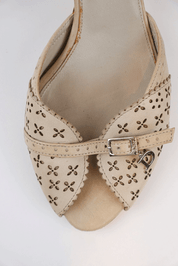 Christian Dior Floral Strap Kitten Heels