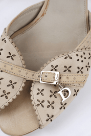 Christian Dior Floral Strap Kitten Heels