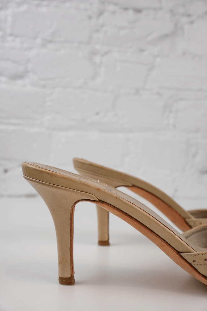 Christian Dior Floral Strap Kitten Heels