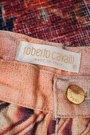 Roberto Cavalli SS 2001 Sequin Butterfly Illusion Flare Jeans – M
