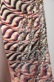 Roberto Cavalli SS 2001 Sequin Butterfly Illusion Flare Jeans – M