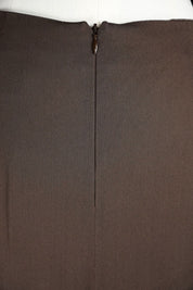 Gianfranco Ferré Studio 1990s Olive Satin Maxi Skirt with Slit - S/M