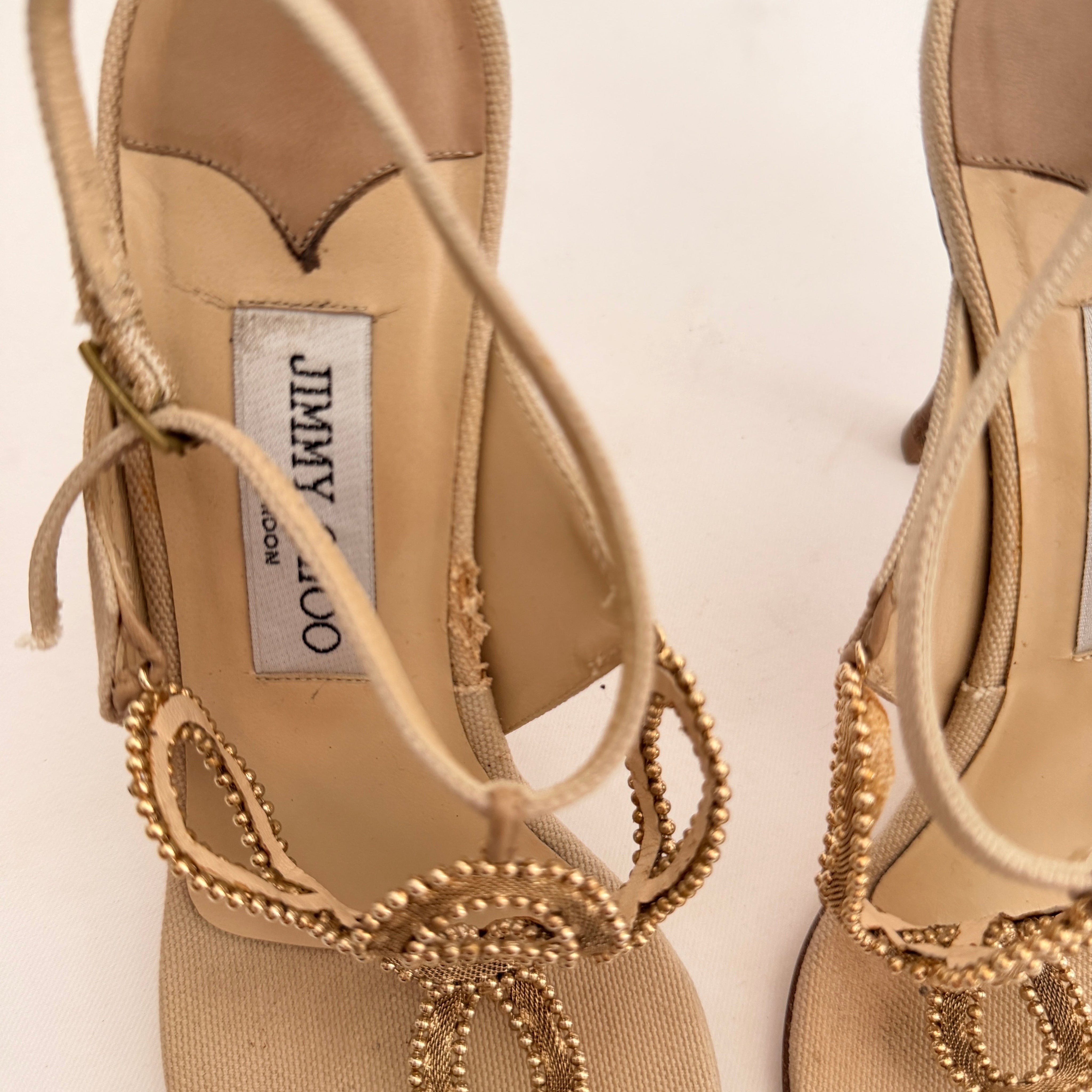 Embellished Jimmy Choo Sandals - EU 38.5