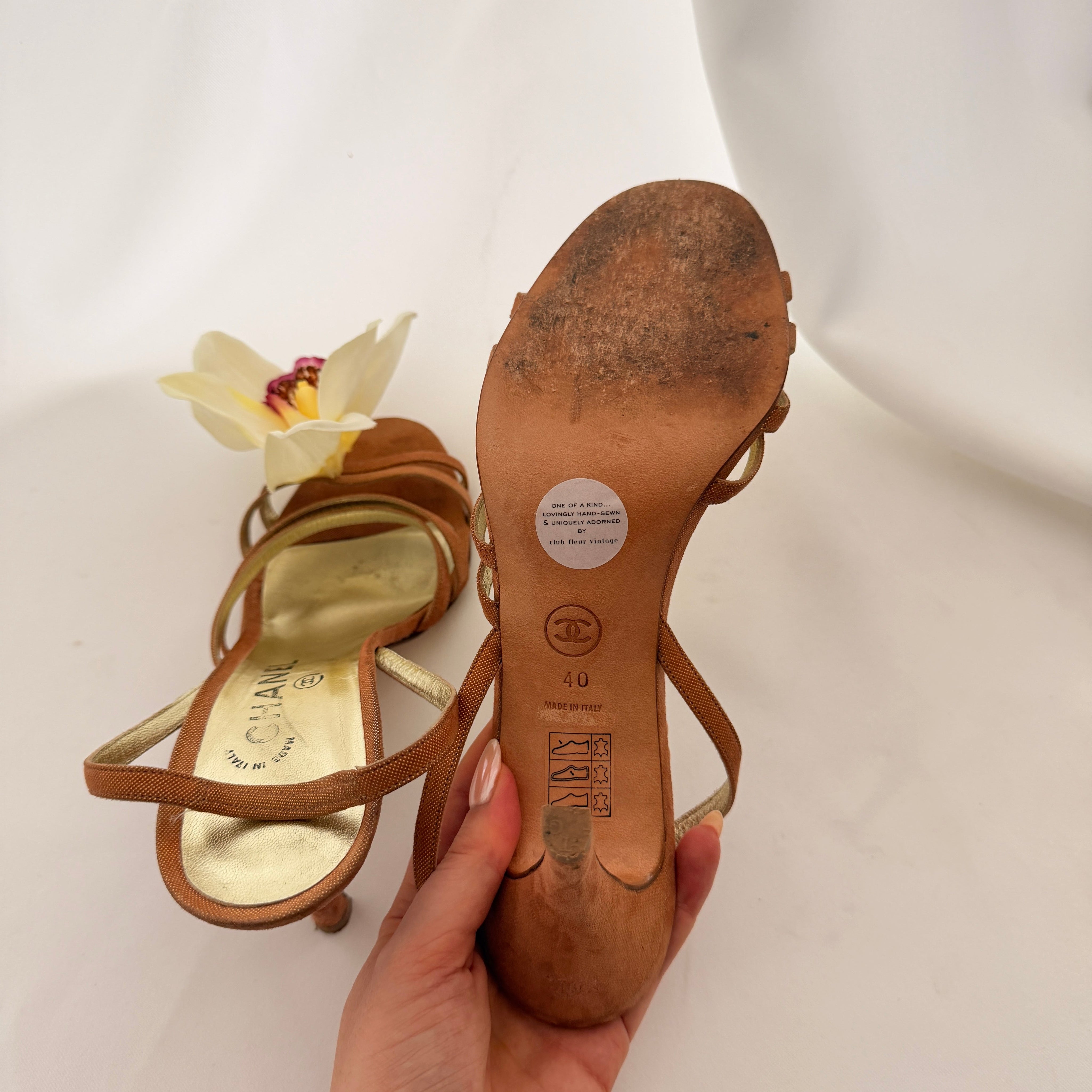 Chanel Reworked Orchid Slingback Heels - EU 40