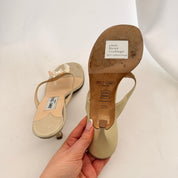 Jimmy Choo Seashell Flip Flop Heels - EU 37.5