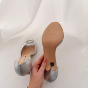 Silver Manolo Blahnik Sedaraby d'Orsay Heels