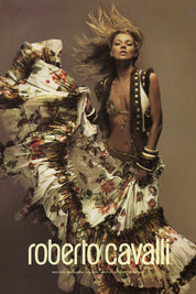 Roberto Cavalli S/S 2005 Botanical Fruit & Tiger Print Tie-Front Top - S/M