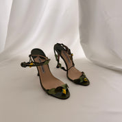 Manolo Blahnik Botanical Leaf Heels with Lemon Charms - EU 36 / US 6