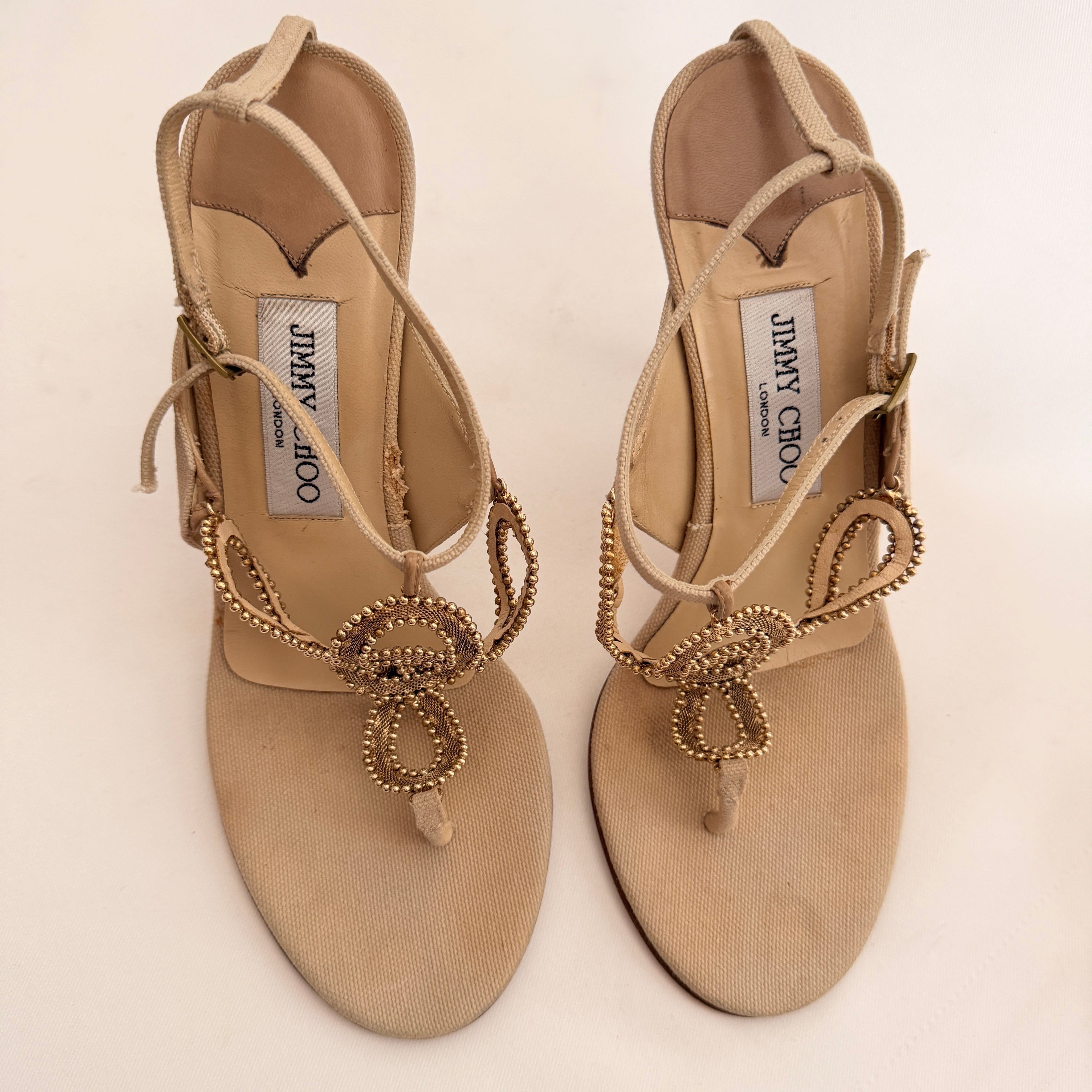 Embellished Jimmy Choo Sandals - EU 38.5
