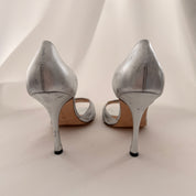 Silver Manolo Blahnik Sedaraby d'Orsay Heels