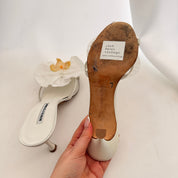 Manolo Blahnik Reworked Orchid Mules - EU 40
