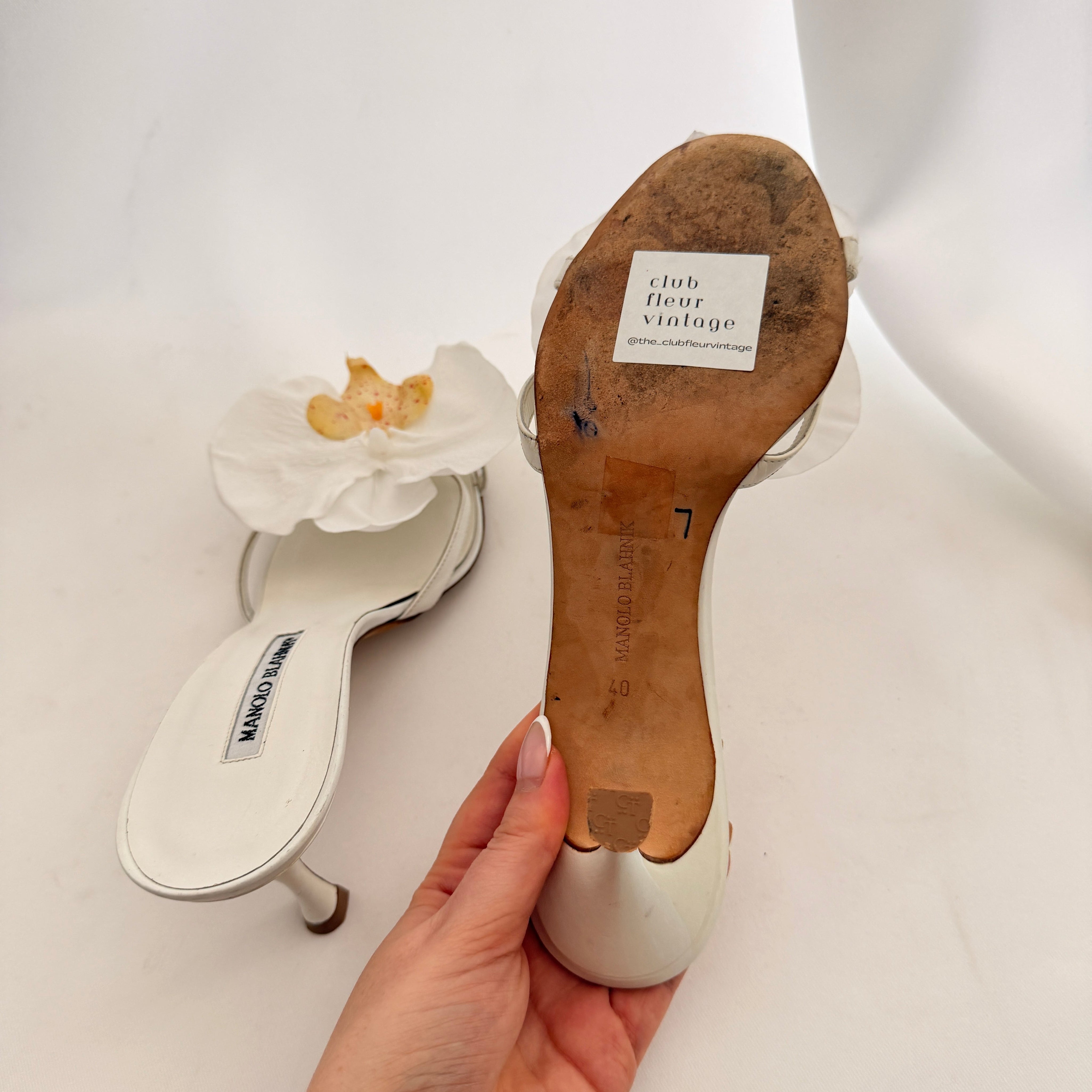 Manolo Blahnik Reworked Orchid Mules - EU 40