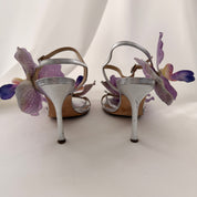 Jimmy Choo Reworked Orchid Heels - Silver & Purple