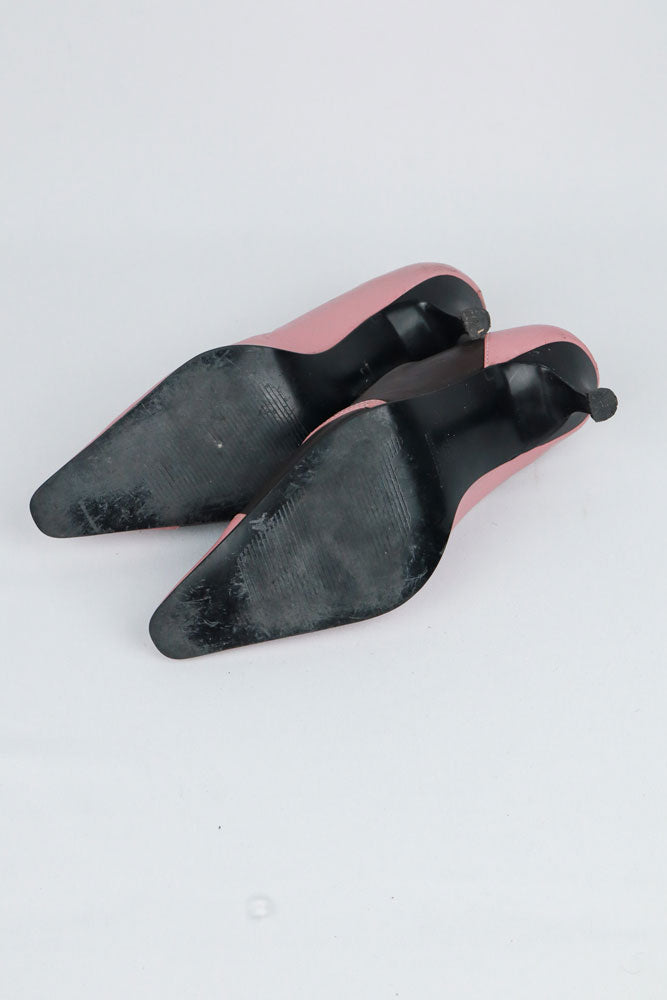 Krystel France 2000s Pink and Brown Pointed Heels - EU 37