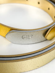 GF Ferré 2000s Gold and Silver Metallic Triple-Buckle Belt - W31-W35