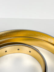 GF Ferré 2000s Gold and Silver Metallic Triple-Buckle Belt - W31-W35