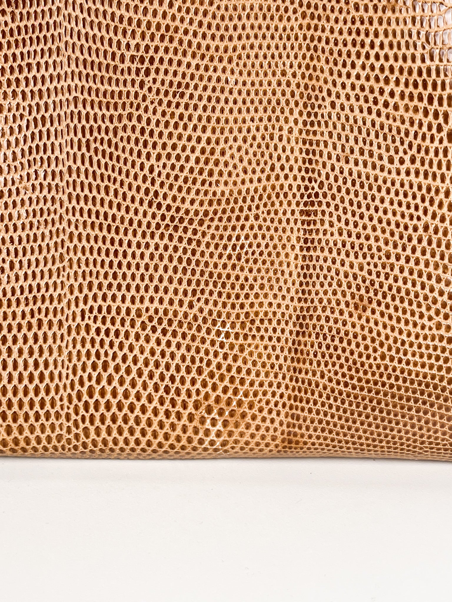Gucci 1970s Vintage Lizard Skin Envelope Clutch