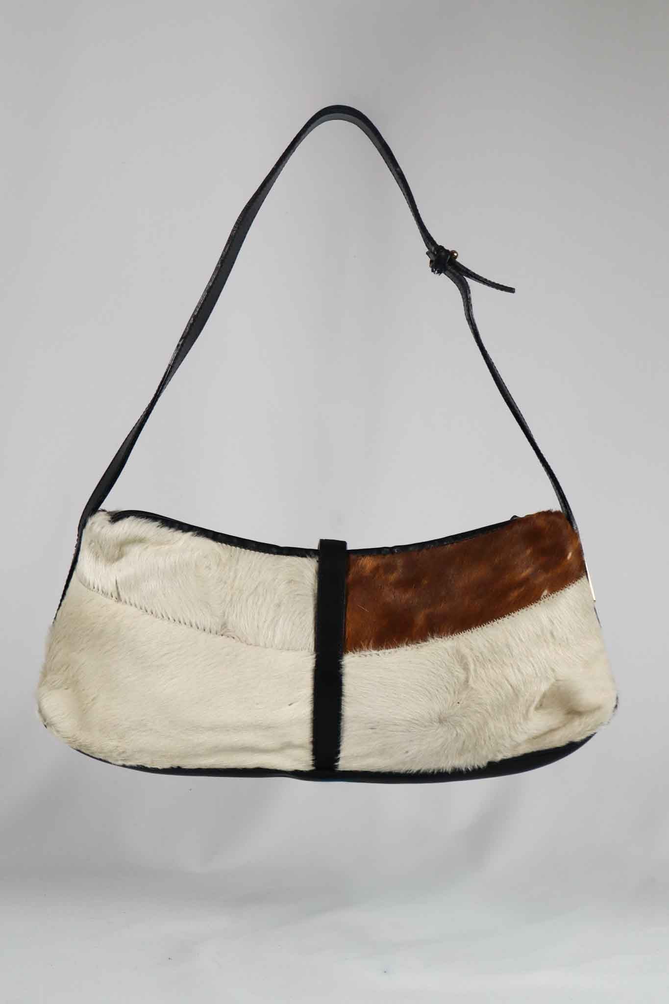 Roberto Cavalli Pony Hair Cowhide Shoulder Bag