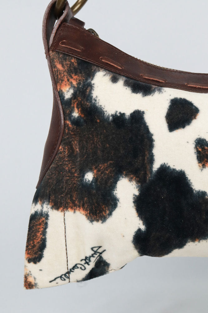 Just Cavalli 2000s Cowhair Shoulder Bag