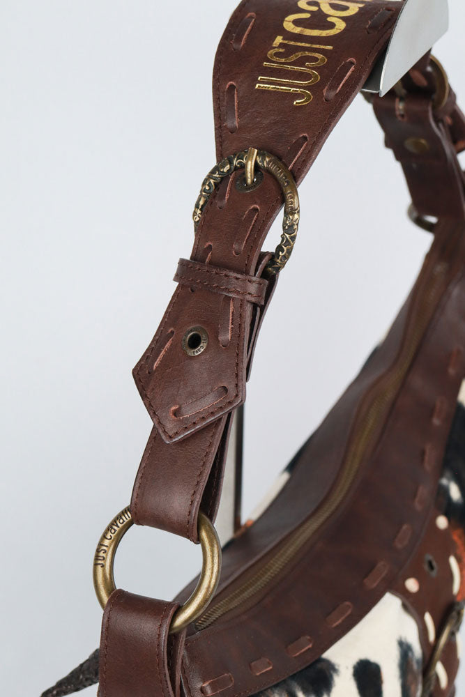 Just Cavalli 2000s Cowhair Shoulder Bag