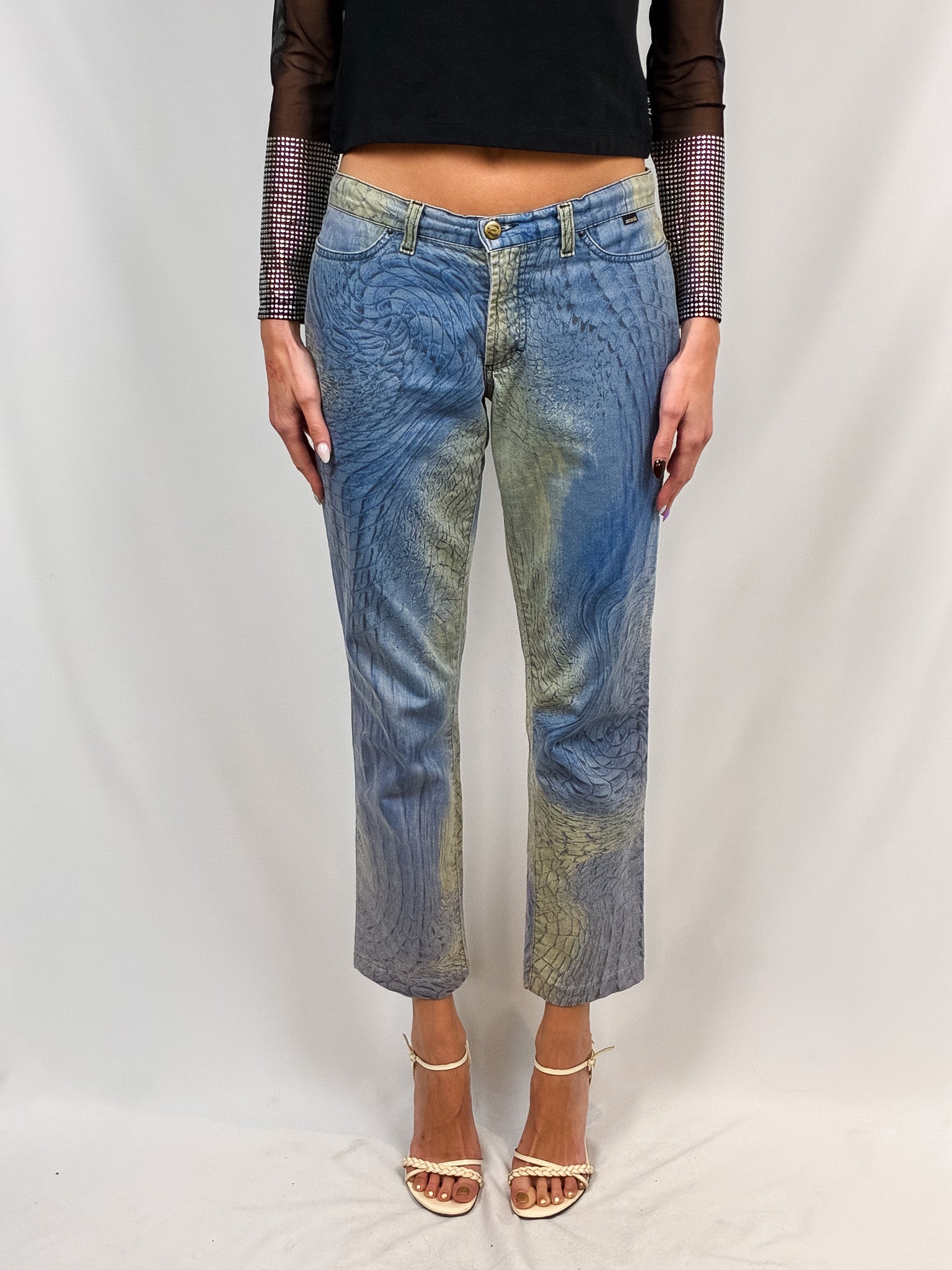 Just Cavalli SS2002 Croc Jeans - W31