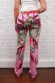 Just Cavalli Pink & Red Floral Pant