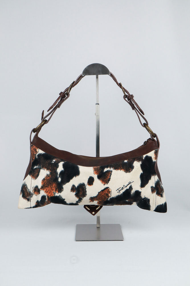 Just Cavalli 2000s Cowhair Shoulder Bag