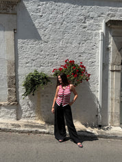 Jean Paul Gaultier Red And White Stiped Top Stiches