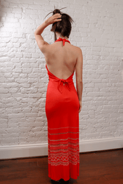 Ferre Jeans Red Halter Maxi Dress