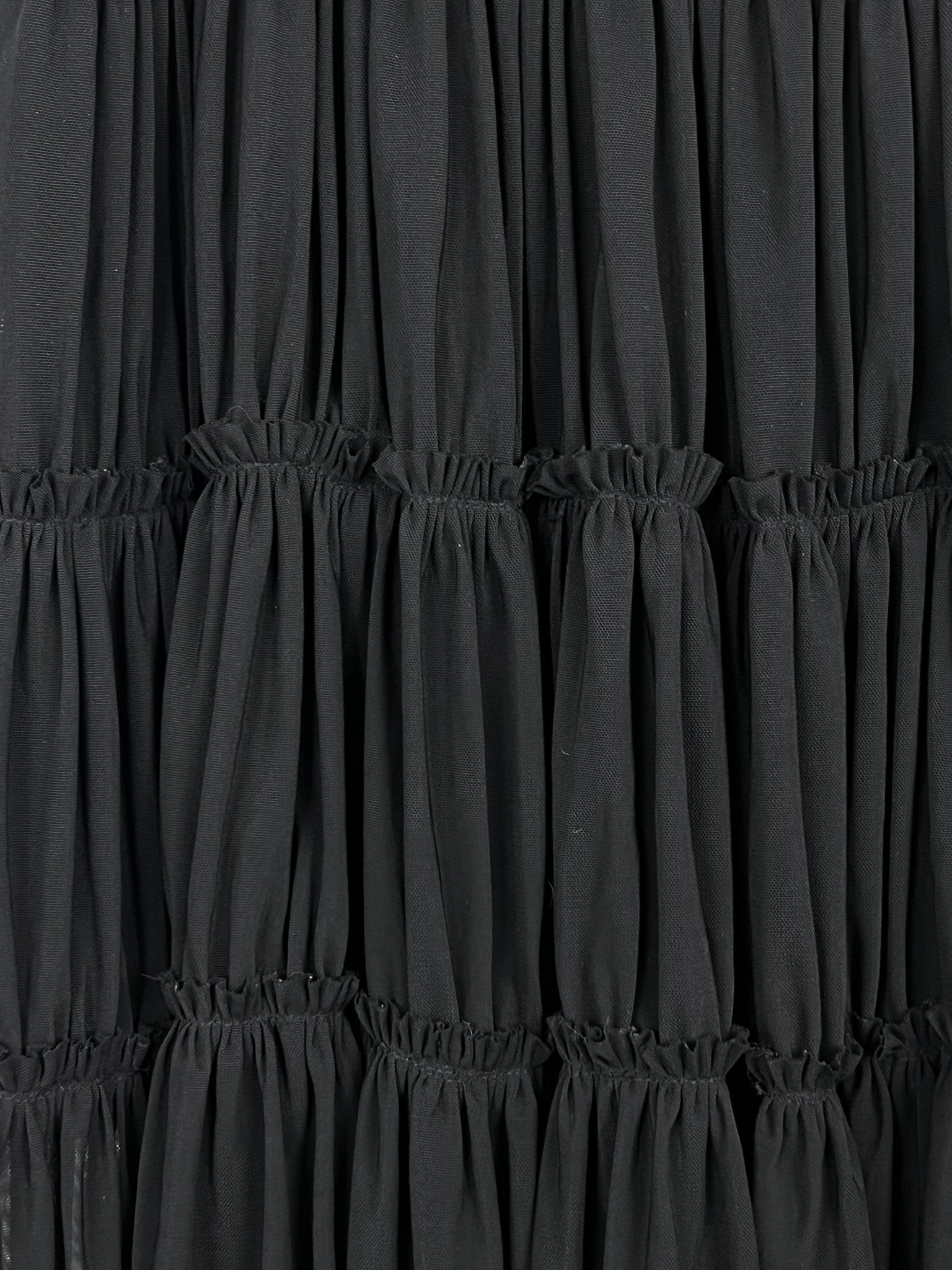 Richmond Denim 2000s Black RICH Logo Tiered Ruffle Skirt - M/L
