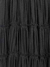 Richmond Denim 2000s Black RICH Logo Tiered Ruffle Skirt - M/L