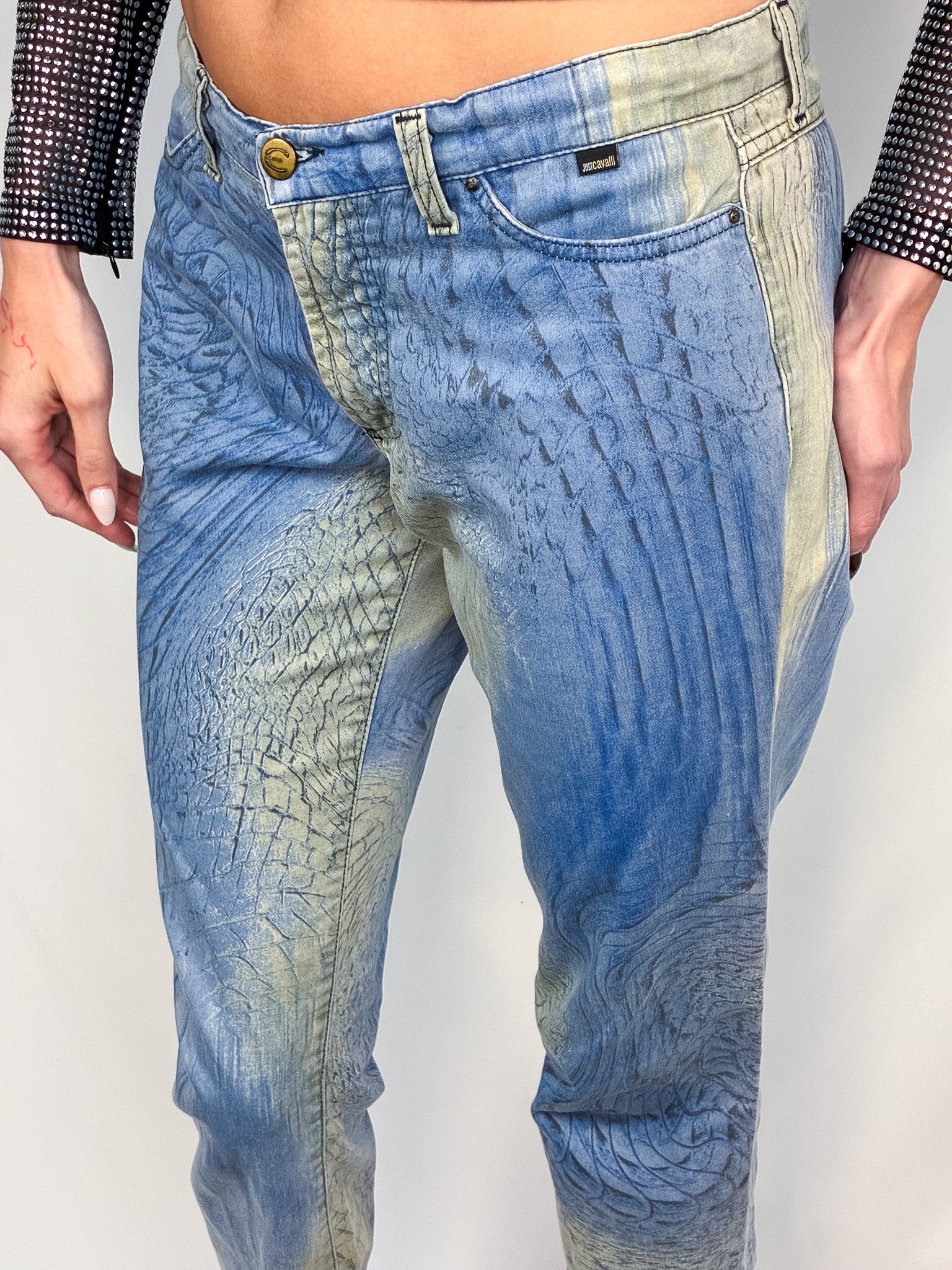 Just Cavalli SS2002 Croc Jeans - W31