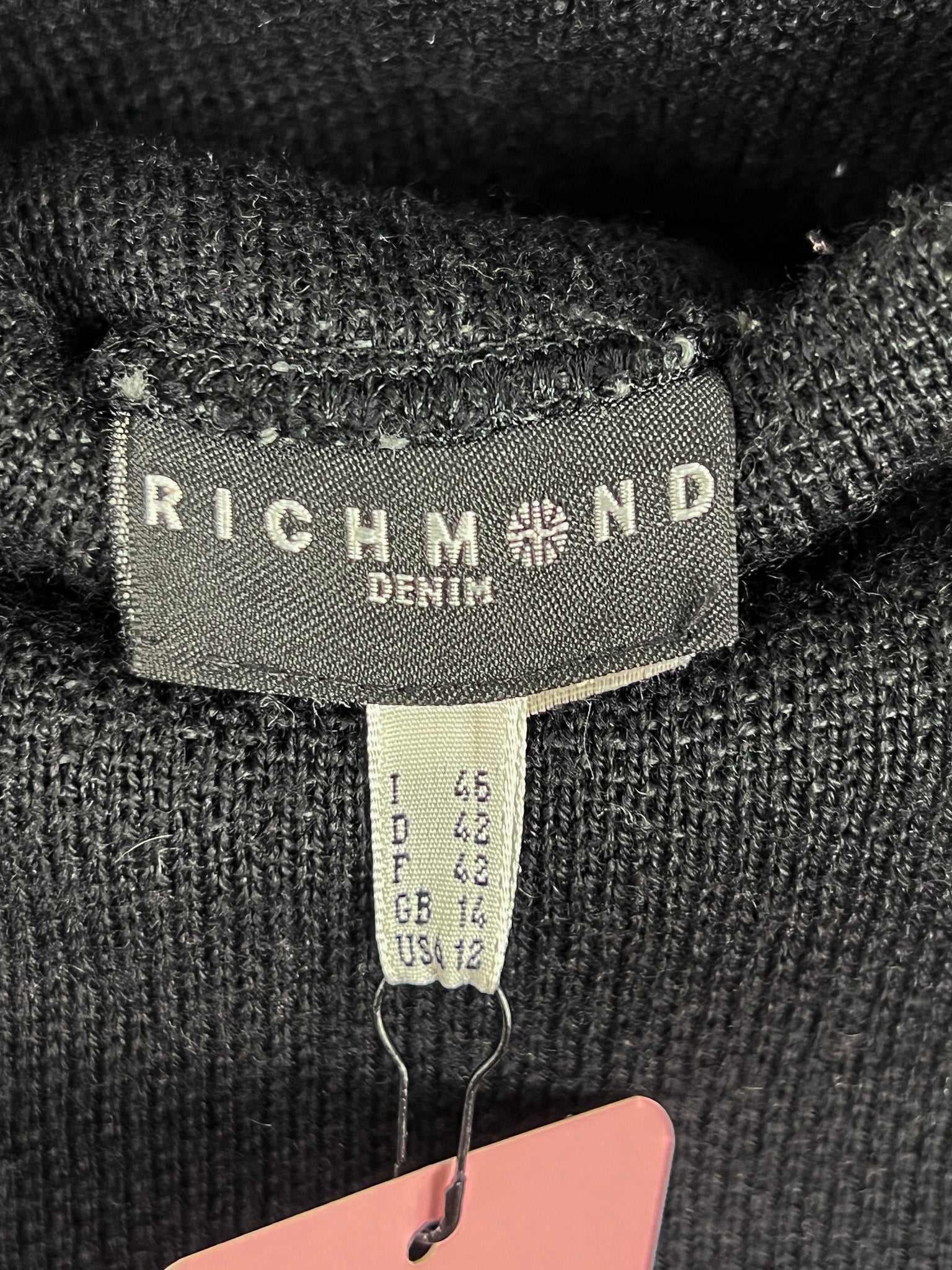 Richmond Denim 2000s Black RICH Logo Tiered Ruffle Skirt - M/L