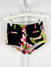 Anna Molinari Blumarine 2000s Tropical Print Mini Shorts - XS/S