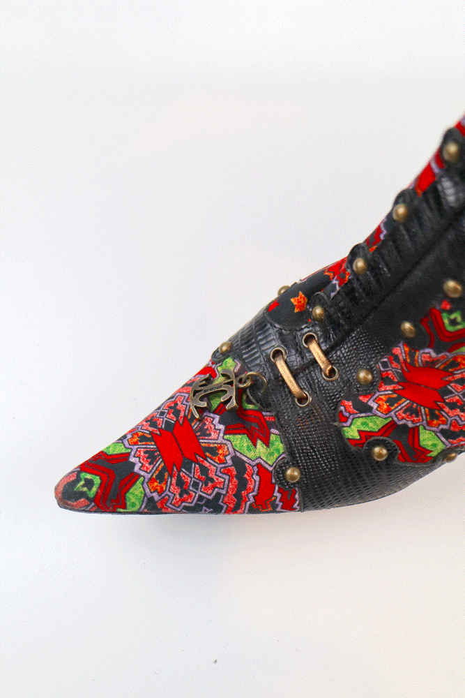 Roberto Cavalli Patterned Heeled Boots