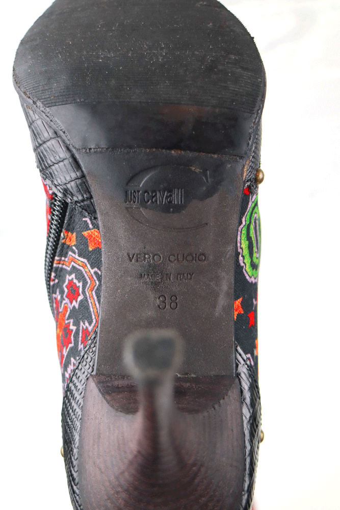 Roberto Cavalli Patterned Heeled Boots