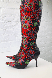 Roberto Cavalli Patterned Heeled Boots