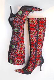 Roberto Cavalli Patterned Heeled Boots