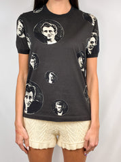 Dolce & Gabbana James Dean Print Black Tee - S/M